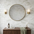 Calacatta Oliva Marble 3x6 Polished Tile — Bathroom wall