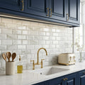 Calacatta Oliva Marble 3x6 Polished Tile — Kitchen backsplash