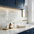 Calacatta Oliva Marble 3x6 Polished Tile — Laundry Room backsplash