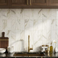 Calacatta Oliva Marble 6x12 Polished Tile — Kitchen backsplash