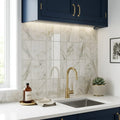 Calacatta Oliva Marble 6x12 Polished Tile — Laundry Room backsplash