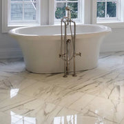 Calacatta Oro 3" Hexagon Honed Marble Mosaic