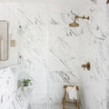 Calacatta Oro 3" Hexagon Honed Marble Mosaic