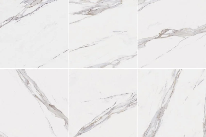 Calacatta Superwhite 35.4x35.4 Rectified Polished Porcelain Tile