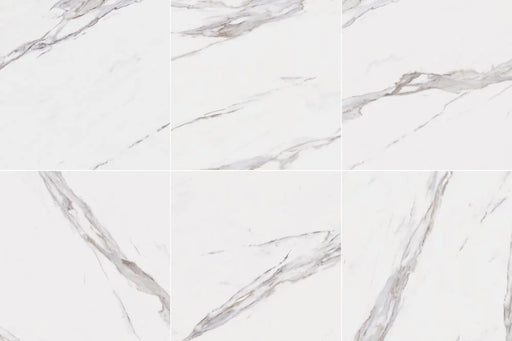 Calacatta Superwhite 35.4x35.4 Rectified Polished Porcelain Tile