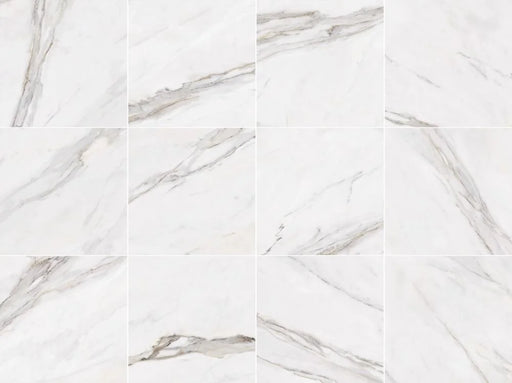 Calacatta Superwhite 23.6x23.6 Rectified Satin Porcelain Tile