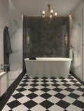 Calacatta Superwhite 35.4x35.4 Rectified Satin Porcelain Tile