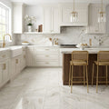 Calacatta Umber 12x24 Polished Marble Tile — Kitchen floor