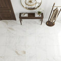 Calacatta Umber 24x24 Honed Marble Tile — Foyer floor