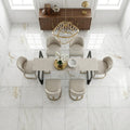 Calacatta Umber 24x24 Polished Marble Tile — Dining Room floor