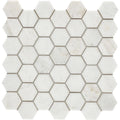Calacatta Umber 2x2 Hexagon Honed Marble Mosaic