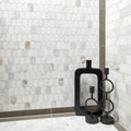Calacatta Umber 2x2 Hexagon Honed Marble Mosaic