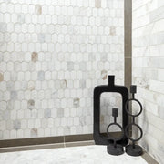 Calacatta Umber 2x2 Hexagon Honed Marble Mosaic