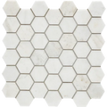 Calacatta Umber 2x2 Hexagon Honed Marble Mosaic