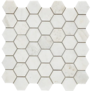 Calacatta Umber 2x2 Hexagon Honed Marble Mosaic