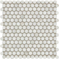 Calacatta Umber Penny Round 3/4 Inch Honed Marble Mosaic