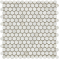 Calacatta Umber Penny Round 3/4 Inch Honed Marble Mosaic