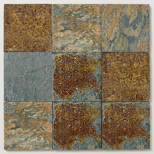California Gold 12x12 Gauged Slate Tile close-up