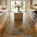 California Gold 12x12 Gauged Slate Tile — Kitchen floor
