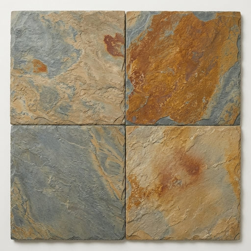 California Gold 16x16 Gauged Slate Tile close-up