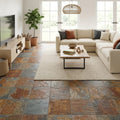 California Gold 16x16 Gauged Slate Tile — Family Room floor