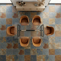 California Gold 24x24 Gauged Slate Tile — Dining Room floor
