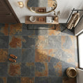 California Gold 24x24 Gauged Slate Tile — Foyer floor