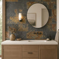 California Gold Slate Natural 12 x 24 x 2 Slate Wall Cap Cap 12x24 tile — Bathroom vanity wall