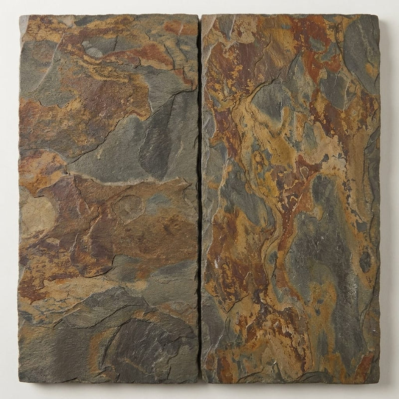 California Gold Slate Natural 12 x 24 x 2 Slate Wall Cap Cap 12x24 close-up
