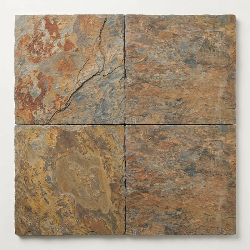 California Gold Slate Natural 21 x 21 x 2 Slate Column Cap Cap 20x20 close-up