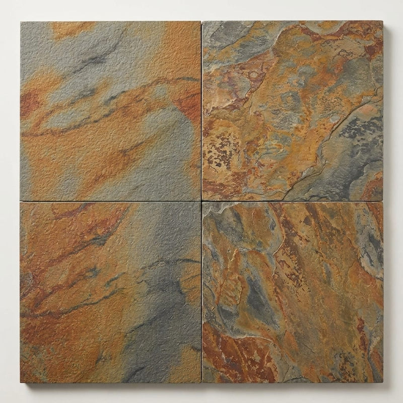 California Gold Slate Natural 24 x 24 x 2 Slate Column Cap Cap 24x24 close-up