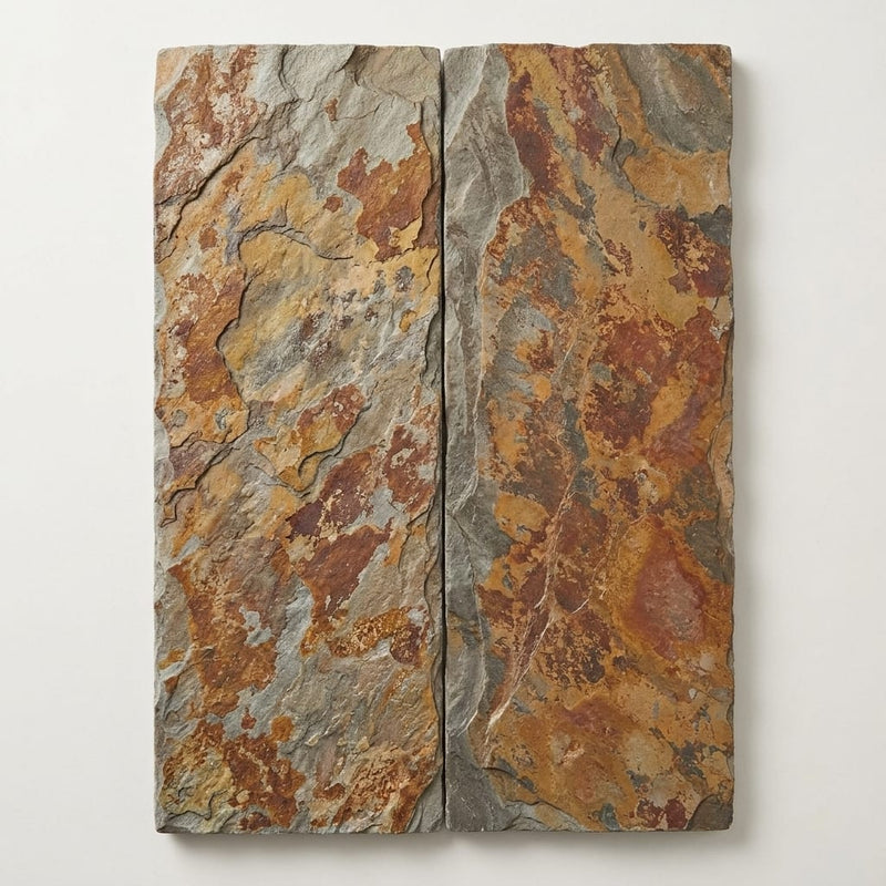 California Gold Slate Natural 8 x 24 x 2 Slate Wall Cap Cap 8x24 close-up