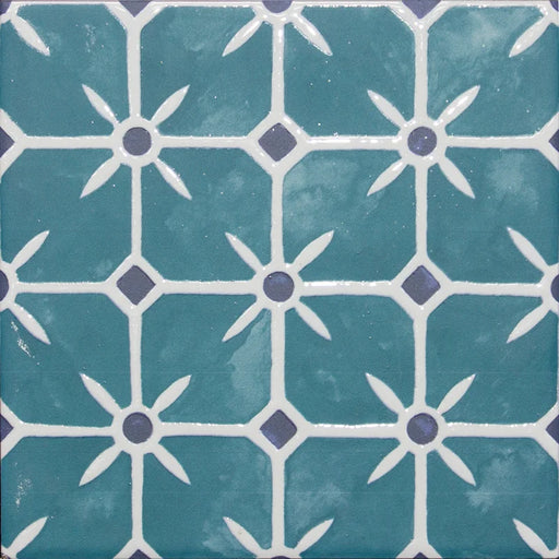 Caliope Turquoise 6x6 Porcelain Pool Tile
