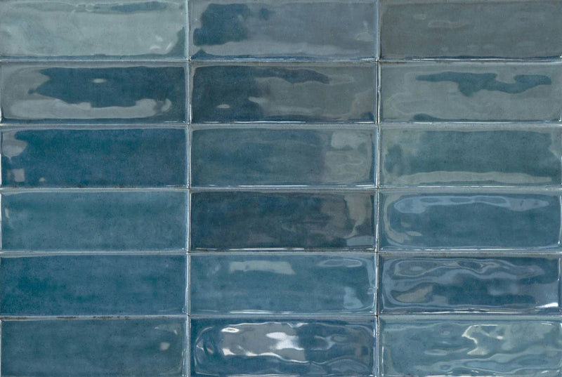 Calpe Blue 2x6 Glossy Porcelain Tile