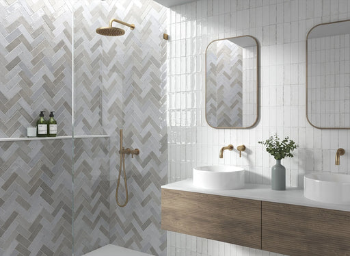 Calpe White 2x6 Glossy Ceramic Tile