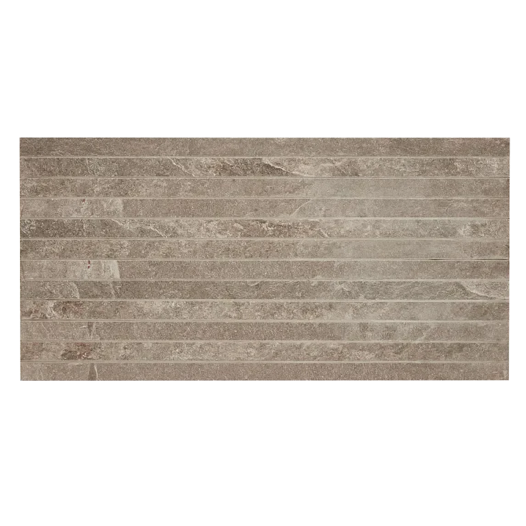 Canyon Brown Straight Stack 1x24 Mesh Porcelain Mosaic