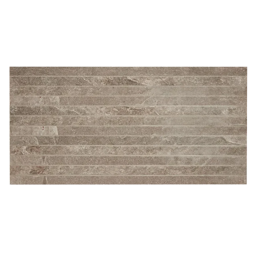 Canyon Brown Straight Stack 1x24 Mesh Porcelain Mosaic