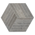 Canyon Grey Hex 16x18 Mesh Porcelain Mosaic