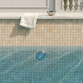 Cappuccino Marble 1x1 Polished Mosaic — Swimming Pool pool interior tiling