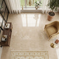 Cappuccino Marble 12x12 Polished Tile — Sunroom floor