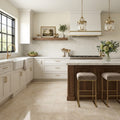 Cappuccino Marble 12x24 Polished Tile — Kitchen floor