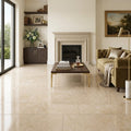 Cappuccino Marble 12x24 Polished Tile — Living Room floor