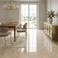 Cappuccino Marble 18x18 Polished Tile — Dining Room floor