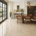 Cappuccino Marble 18x18 Polished Tile — Living Room floor
