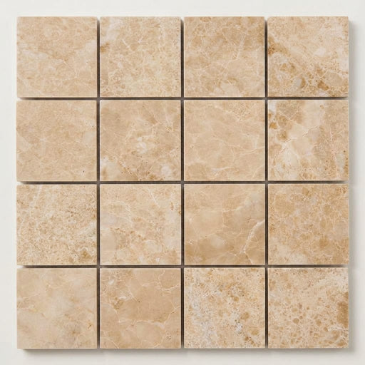 Cappuccino Marble 2x2 Polished Mosaic close-up