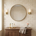 Cappuccino Marble 3x6 Polished Tile — Bathroom wall