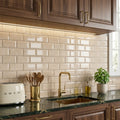 Cappuccino Marble 3x6 Polished Tile — Kitchen backsplash