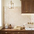 Cappuccino Marble 3x6 Polished Tile — Laundry Room backsplash