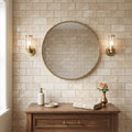 Cappuccino Marble 3x6 Tumbled Tile — Bathroom wall