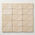 Cappuccino Marble 3x6 Tumbled Tile close-up